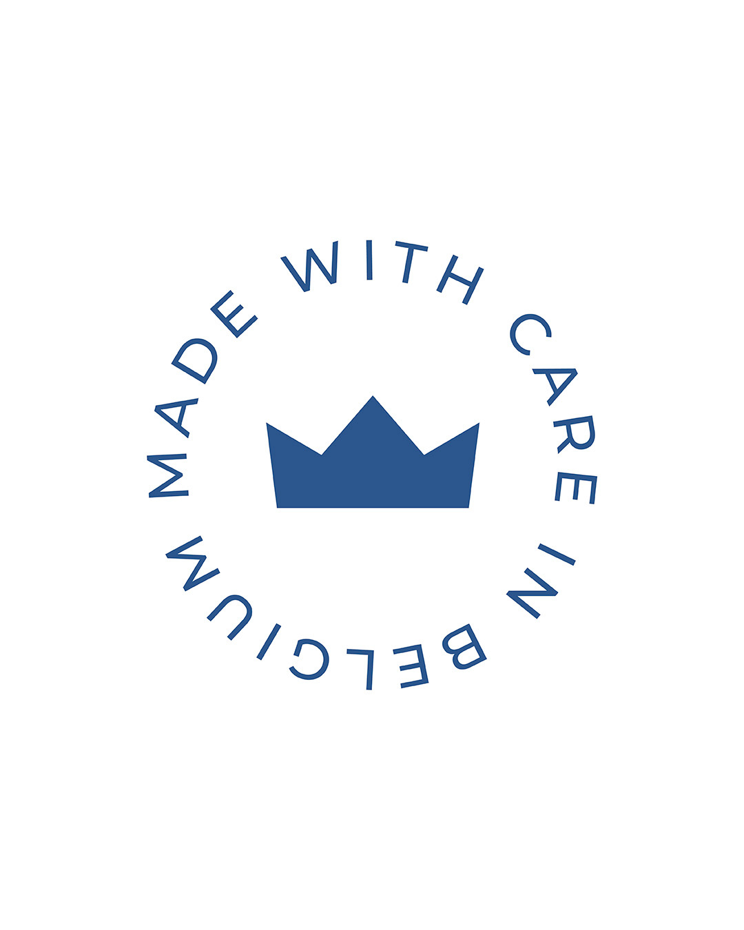 Logo van "Van Neder" met daarop de tekst "Made with care in Belgium"