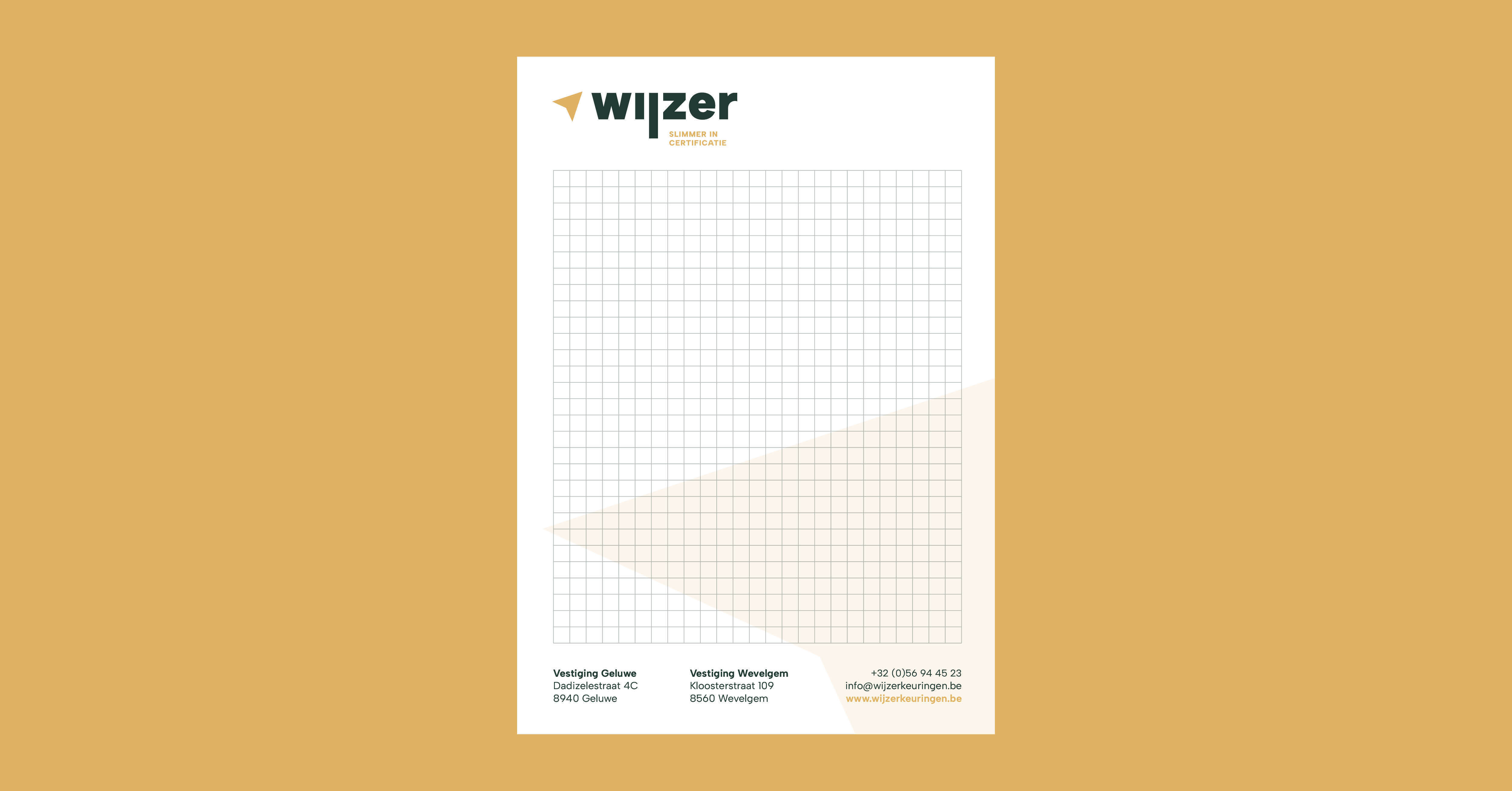 Blocnote Wijzer keuringen merkidentiteit