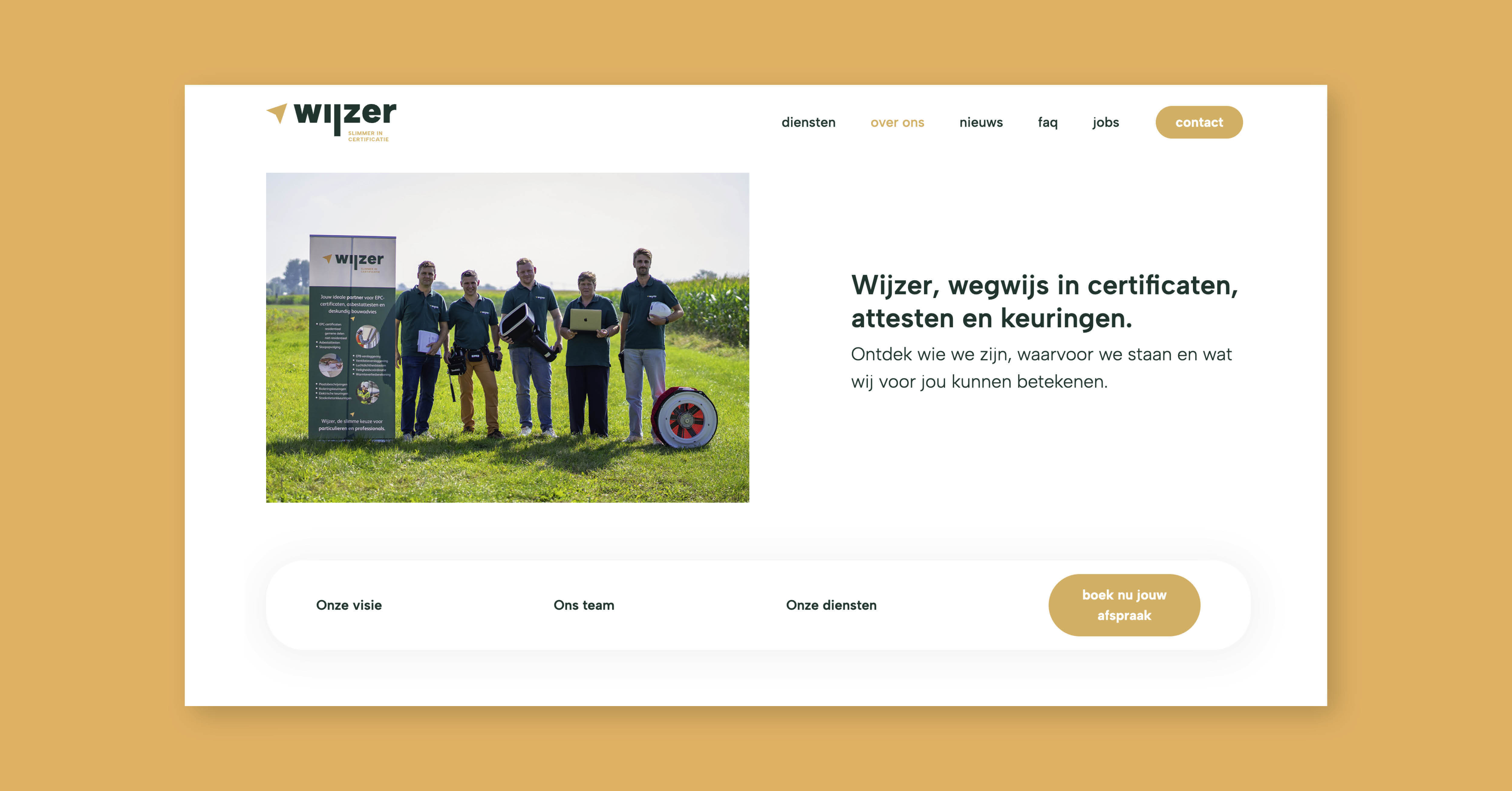 Mockup website Wijzerkeuringen